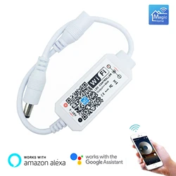Magic Home WiFi Led Dimmer Controller Mini DC 12V 24V Wireless Remote Controller For Alexa Google Home Single Color Strip