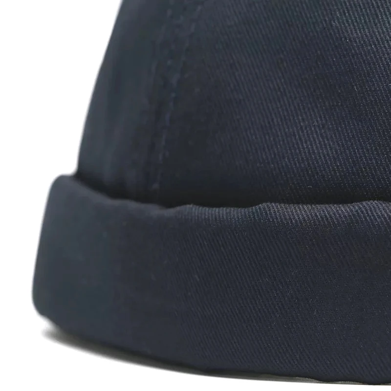 Retro Cotton Brimless Snapback Cap - Adjustable Skull Hat for Parties, Vacations, and Running