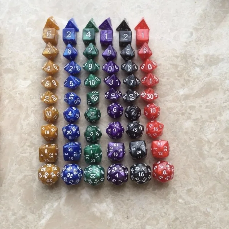 10Pcs/set Multi Sided Dice 4 To 30 Sided Multi Digital Color Dice Board Game Accessories