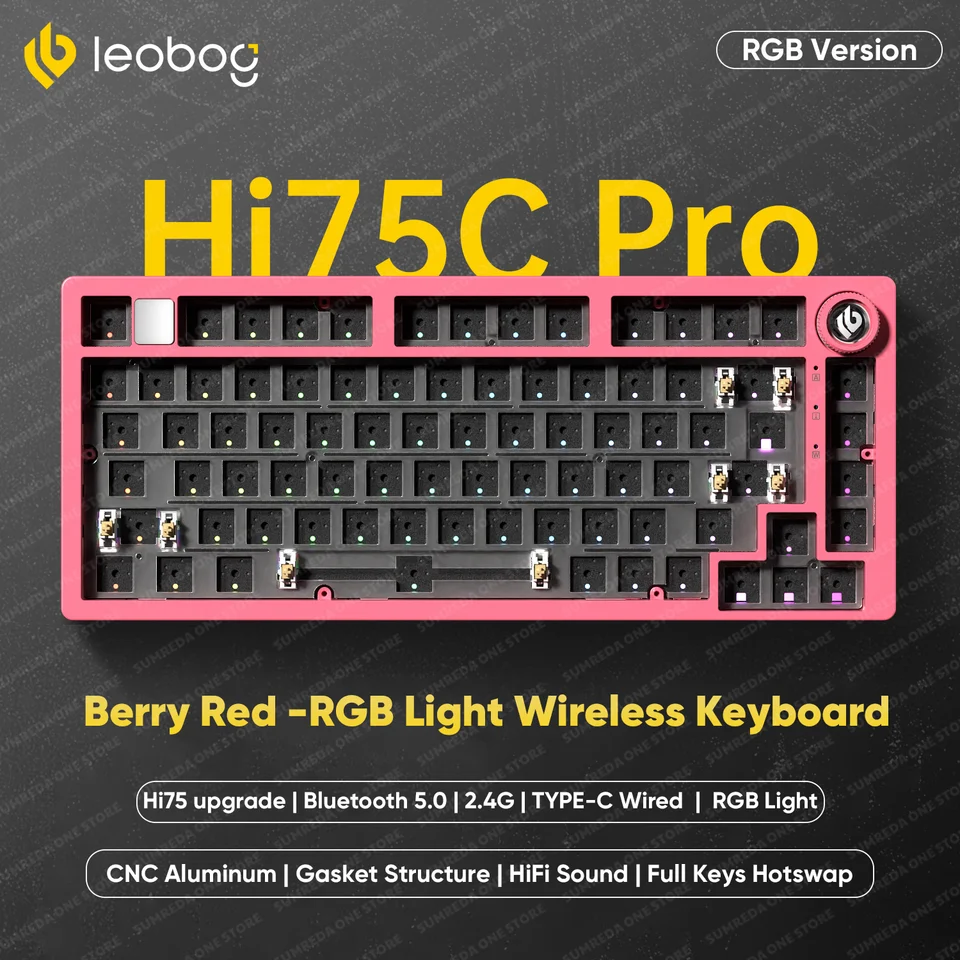 Hi75C PRO RGBキーボード 本体 LEOBOG Hi75C プロ Hi75 Sugar65 カスタムメカニカルキーボードアルミ