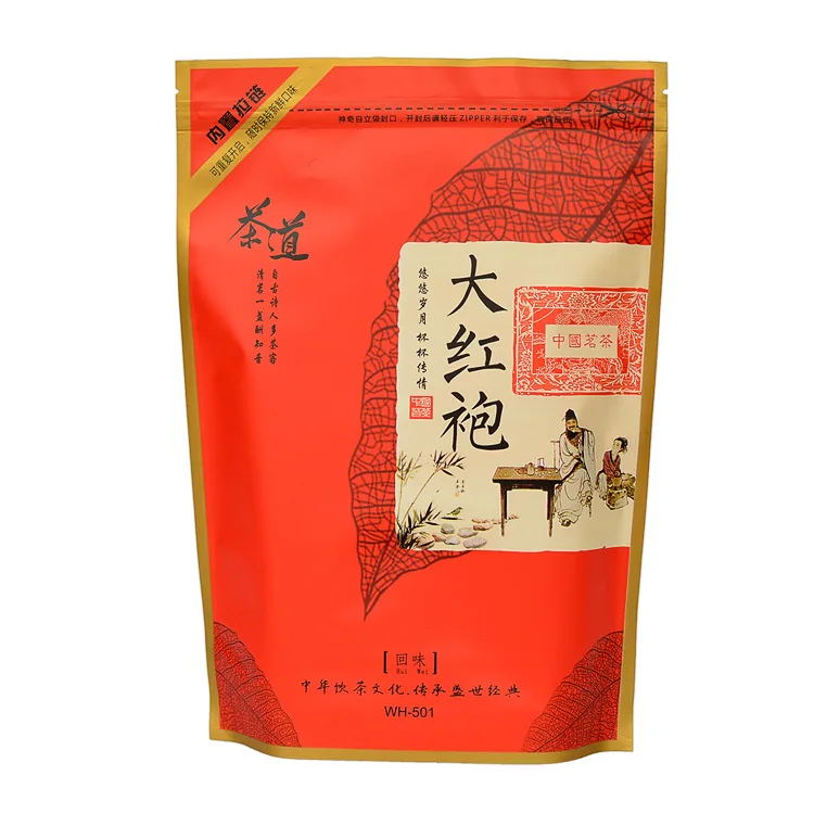 Tea Bag Da Hong Pao Oolong Tea Zipper Self-supporting Self-sealing Plastic Universal Gift Packaging tea vacuum bags