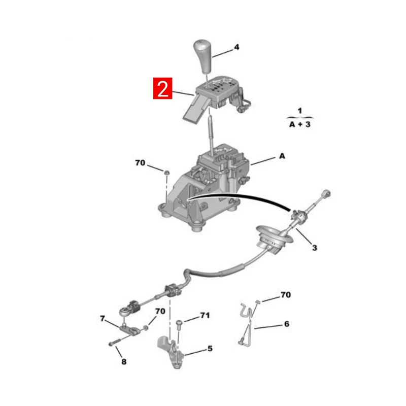 2461G3 Suitable for Peugeot 307 308 408 Citroen 301 Sega triumph shift panel AL4 automatic gearbox control cable