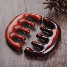 

Factory Sale Green Sandalwood Black Gold Sandalwood Silk Sandalwood Comb Meridian Massage Comb Holiday Gift Lettering LOGO