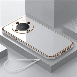 Luxury Square Plating Shockproof Back Case for Magic 5lite (Gs6D White)