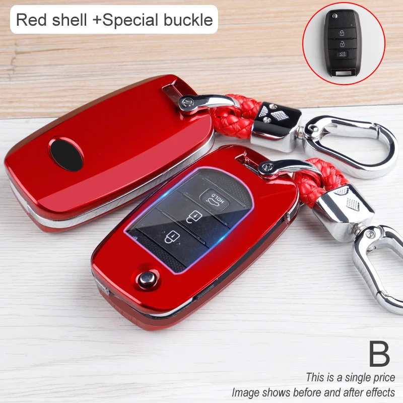 Custodia per chiave Auto in fibra di carbonio Shell per Kia Sportage 3 4 Rio QL Ceed Cerato Sorento K2 K3 K4 K5 accessori Auto portachiavi - S391bc1cd6f6f4662aacc9855483a09e9n