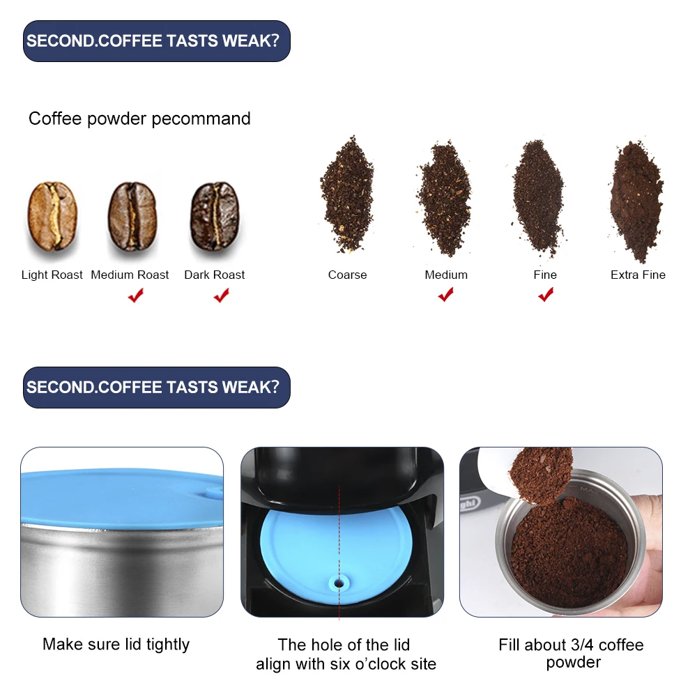 filtro, metal suporte permanente para Dolce Gusto Brewers, nova atualização
