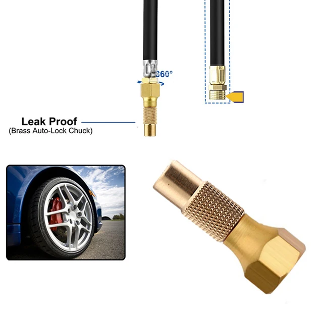 thumbnail image 2 of Unique Bargains Car Open Flow Tire Chuck Lock On Tire Inflator Chuck For Tire Inflator Gauge Air Compressor 2 of 9