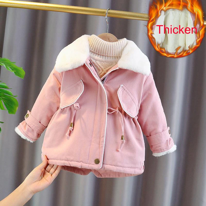 Cold Winter Baby Girls Jackets for Infants Thick Coats Fashion Warm