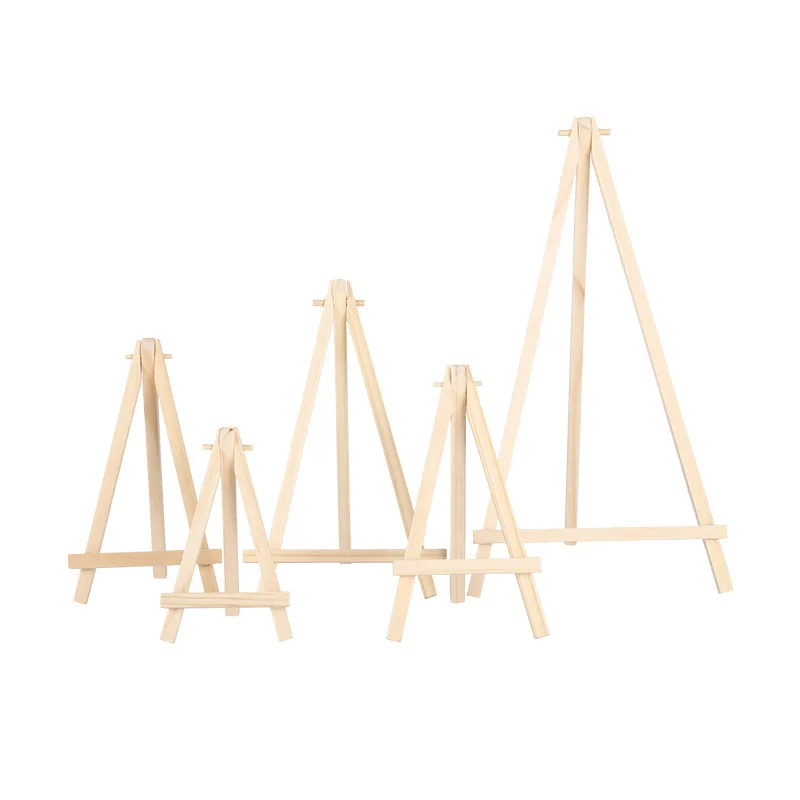Natural Wood Mini Easel Frame Tripod Display sketch easel wooden easel wood table easel 1pc Meeting Wedding Table Number Name Card Stand Holder Children Painting Crafts