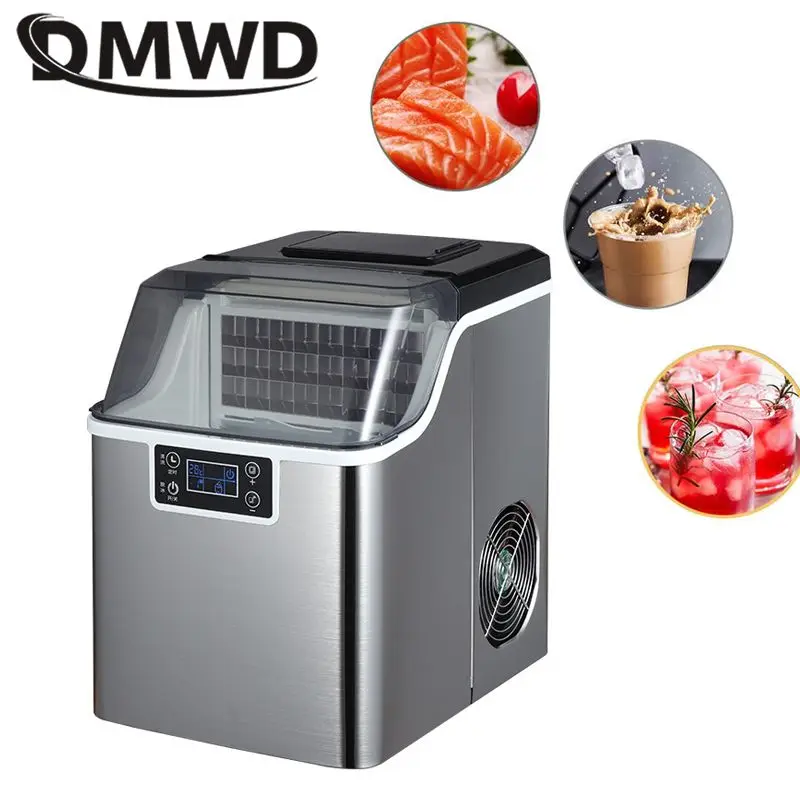 30KG Commercial Intelligent Ice making machine Thickness adjustable Household Ice cube Maker Automatic water inlet Cleaning 8.2L 2