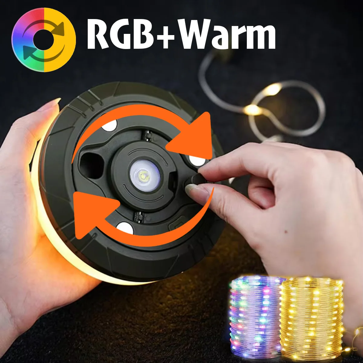 Outdoor Camping Light USB Rechargeable Waterproof Fair Light String Portable and Scalable Suspended Tent Atmosphere String