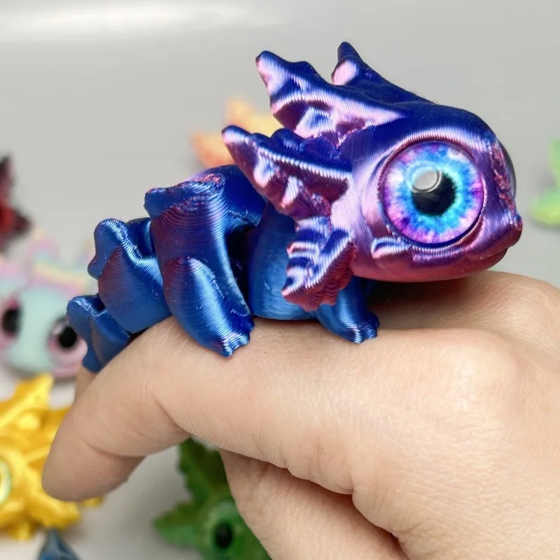 Miniature 3D Printed Salamander with Movable Joints – Realistic Home Décor Animal Figurine & Desk Ornament Gift