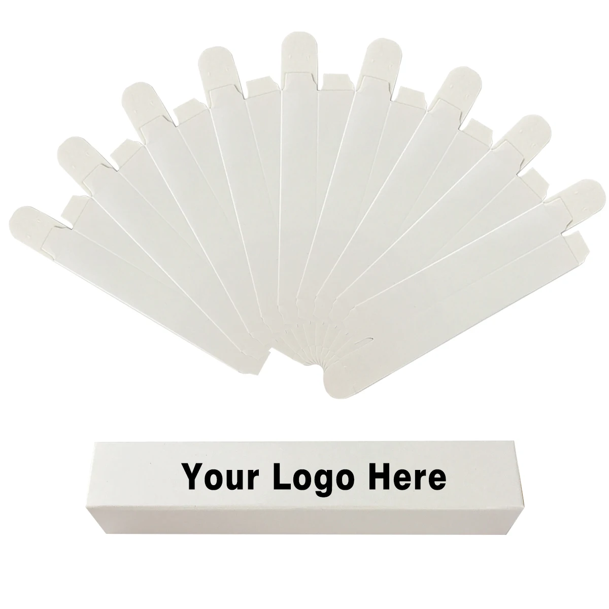 Folding Carton Custom Lip Gloss Boxes – Black & White Paper Packaging with Logo Printin... - SKU FCB11481 - UGI Packaging