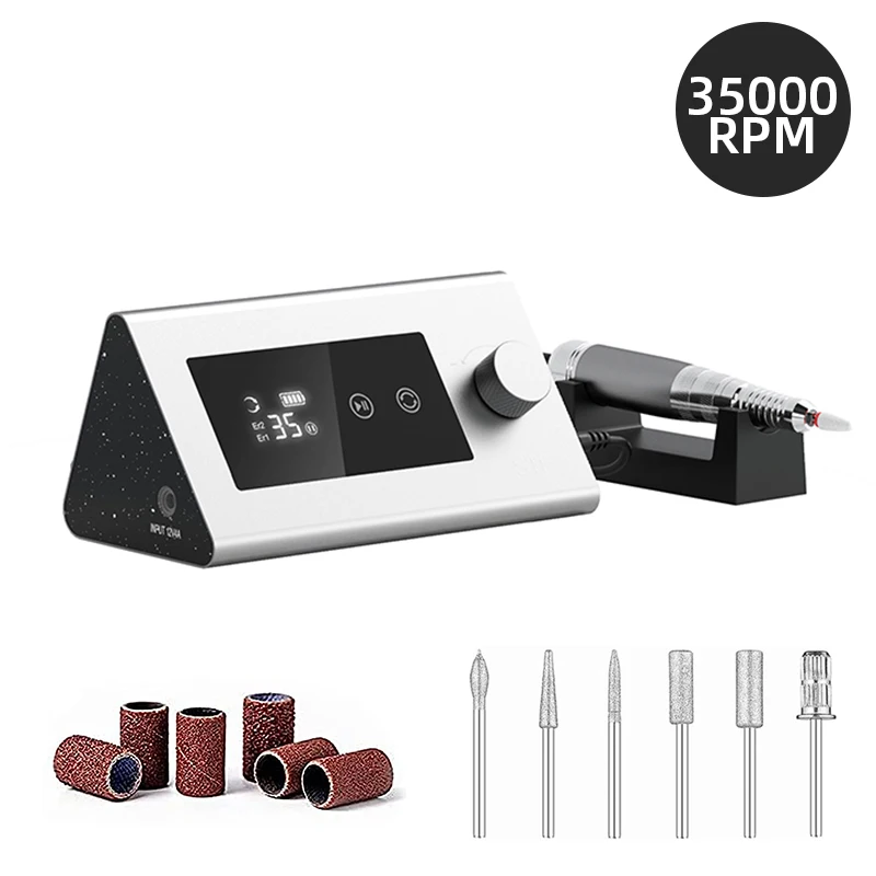 

35000RPM Electric Nail Drill Machine Professional Manicure Milling Cutter Set Accessory Pedicure Nail Drill Bit Nail Salon