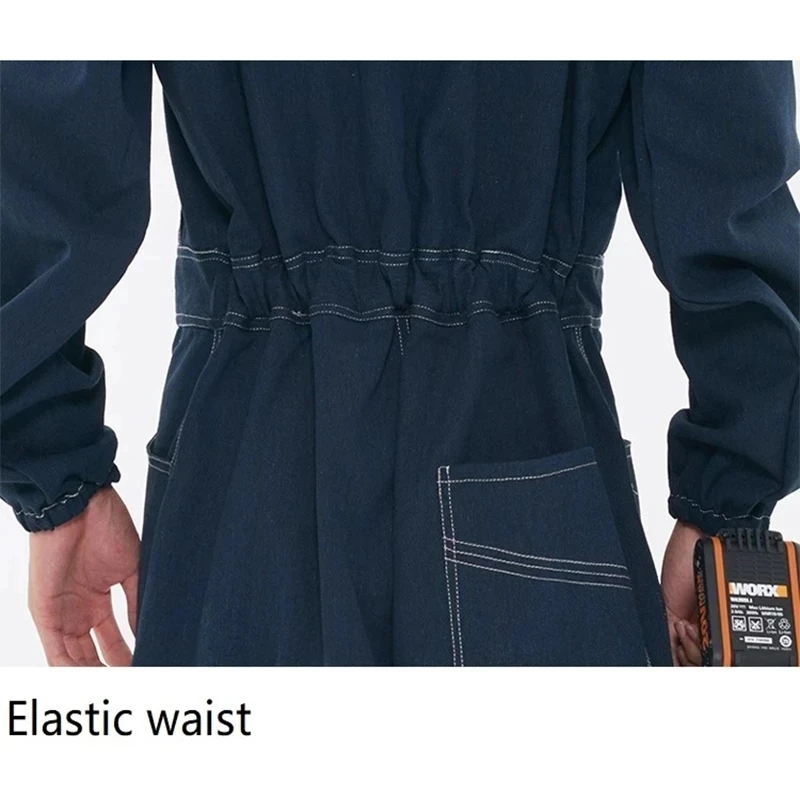 Reflective Denim Work Uniform work coverall suit Flame Retardant Welding Clothes Jumpsuit Coveralls Overalls Auto Repairman Machine Electric Welder