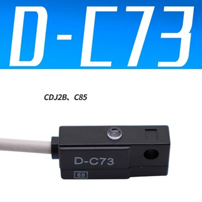 

5PCS D-C73 DC/AC 5-120V 10W Reed Switch Wired Magnetic Sensor Switch for Pneumatic Cylinder 2 Wire