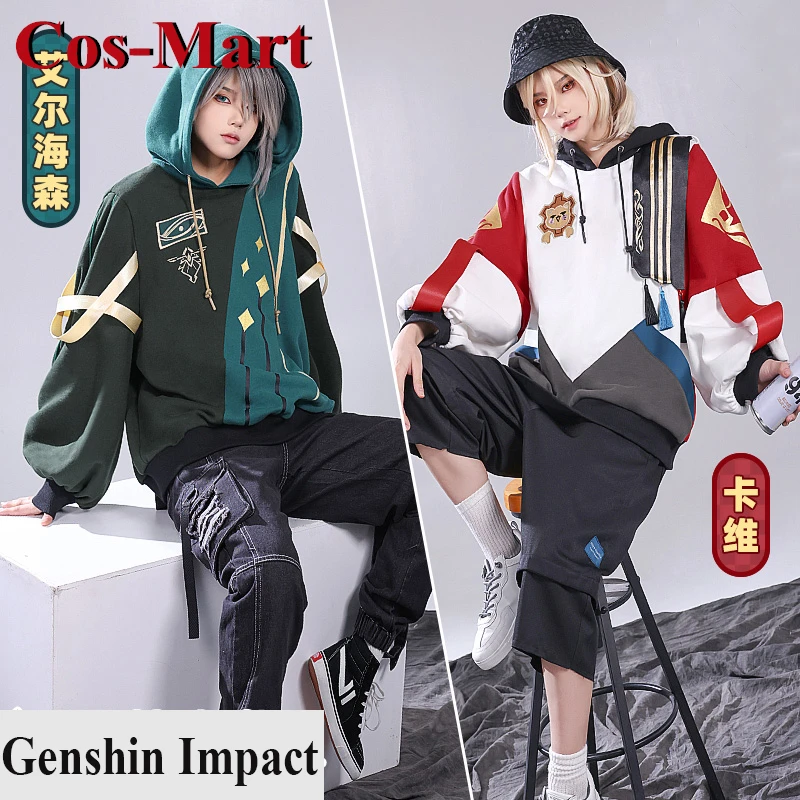 

Cos-Mart Game Genshin Impact Alhaitham/Kaveh Cosplay Costume Sumeru Good Roommate Fashion Hoodie Party Role Play Clothing