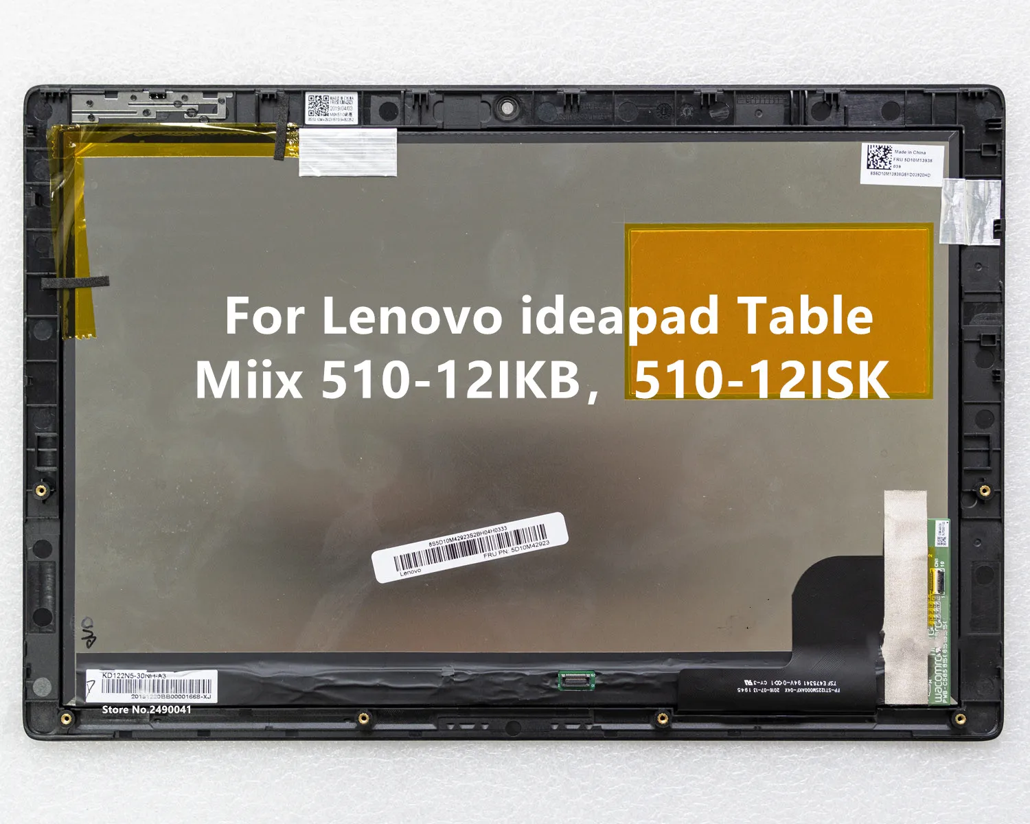 

Новинка 12,2 ЖК-сенсорный экран дигитайзер в сборе для Lenovo Miix 510-12IKB 510-12ISK 80XE 80U1 Замена дисплея 5D10M13938