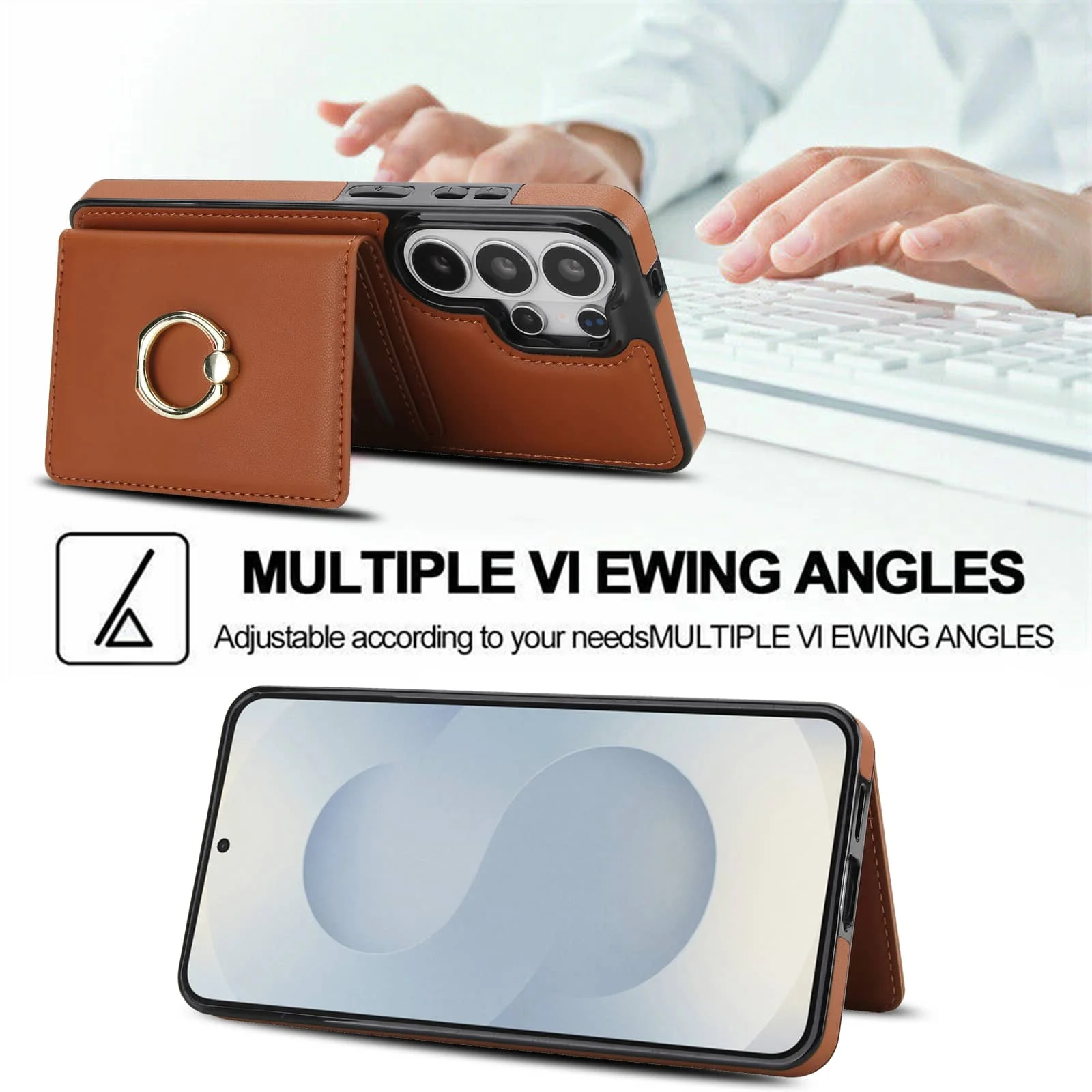 Premium Wallet Case with Card Holder and 360° Rotating Kickstand