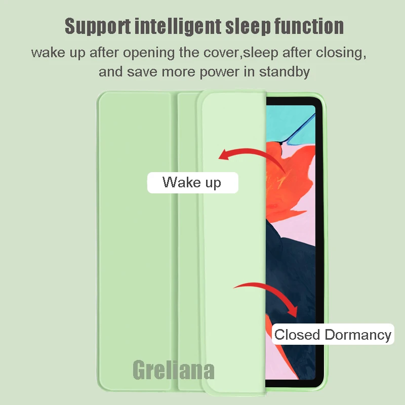 For iPad Air 9.7 iPad Air 13 4 5 10.9 3 Wake up Case ipad 10.2 Pro 11th 11 10.5 Mini 7 6 with Pencil Holder Silicon Funda Cover ipad case tablet case