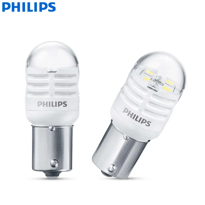 Philips Ultinon Pro6000 LED P21W 1156 BA15s 6000K Cool White Light Car  Reverse Lamps No Flash Flickering Error Free 11498CU60X2