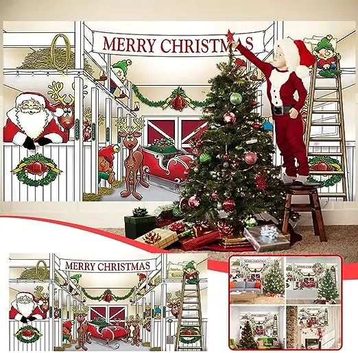 Christmas Garage Door Banner Decorations, party decorations