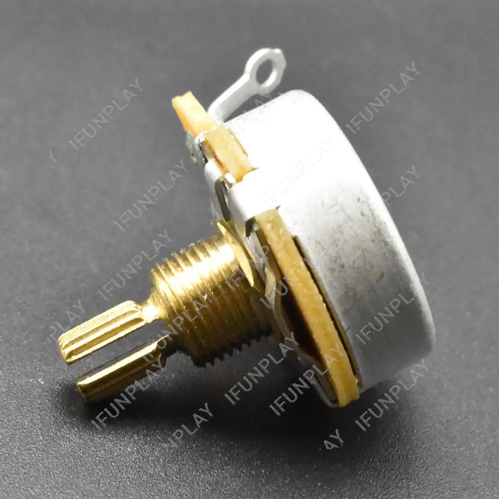 Pure Brass Full Size Long Split Shaft Potentiometers A500K / B500K/A250K /B250K Pots Tone Volume Control for Guitar Bass guitar potentiometer guitar accessories 12pcs