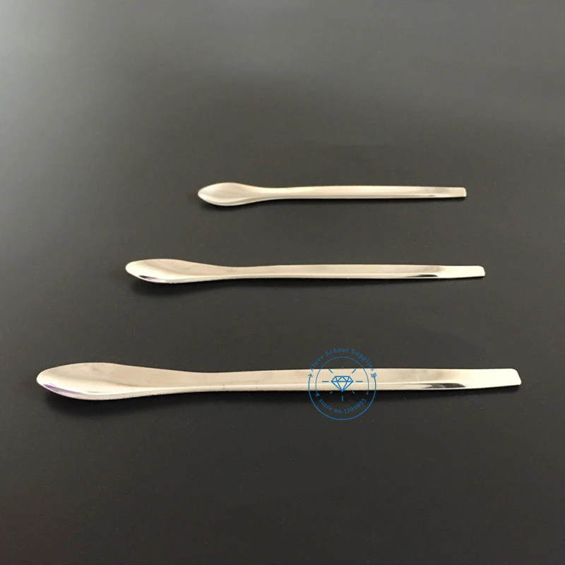 실험실 스테인레스 스틸 약품 샘플 무게 숟가락 학교 실험 장비 3 개/대 (10/12/14cm)