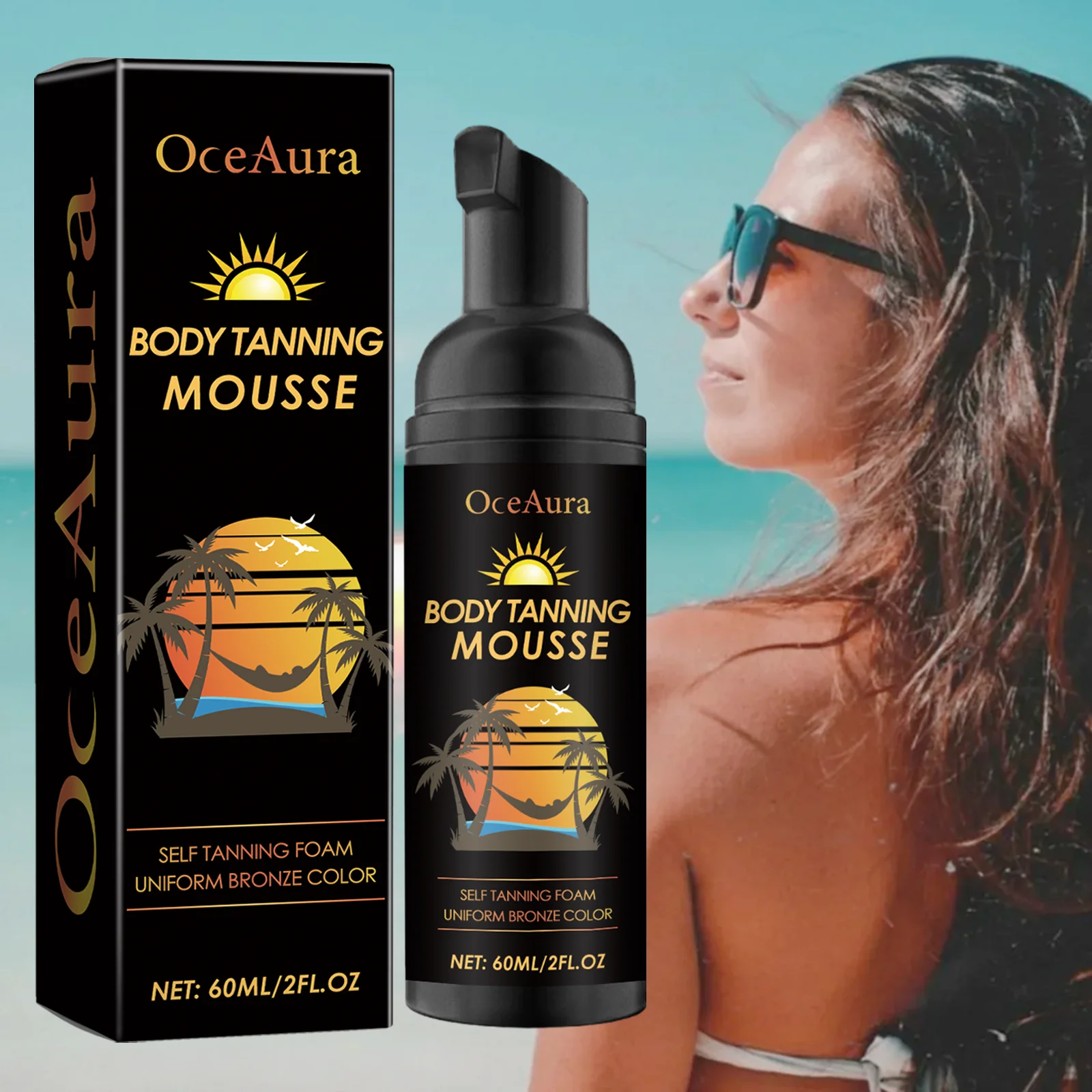 Self Tanning Mousse Darker Sunless Wheat Bronzer Enhancer Glow Moisturizing Natural Hydrating Sexy Beach Outdoor Fake Tan Cream