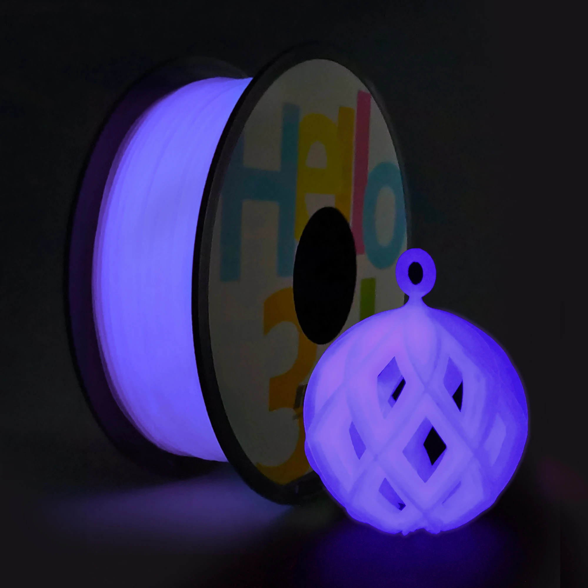 Fil pour imprimante 3d,Filament lumineux PLA violet vert bleu arc