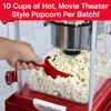 13 Wheeled Popcorn Cart with Non-Stick Stainless Steel  Popcorn Kettle, Storage Shelf, and spoon 3