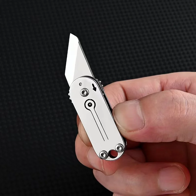 New Cute Stainless Steel Mini Knife Portable Pocket Knife Pocket Knife  Keychain Pendant Unpacking Express Knife utility knife - AliExpress