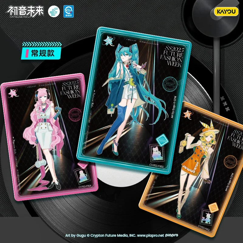 KAYOU Genuine Hatsune Card Miku Postal Gift Box Acrylic Card Anime