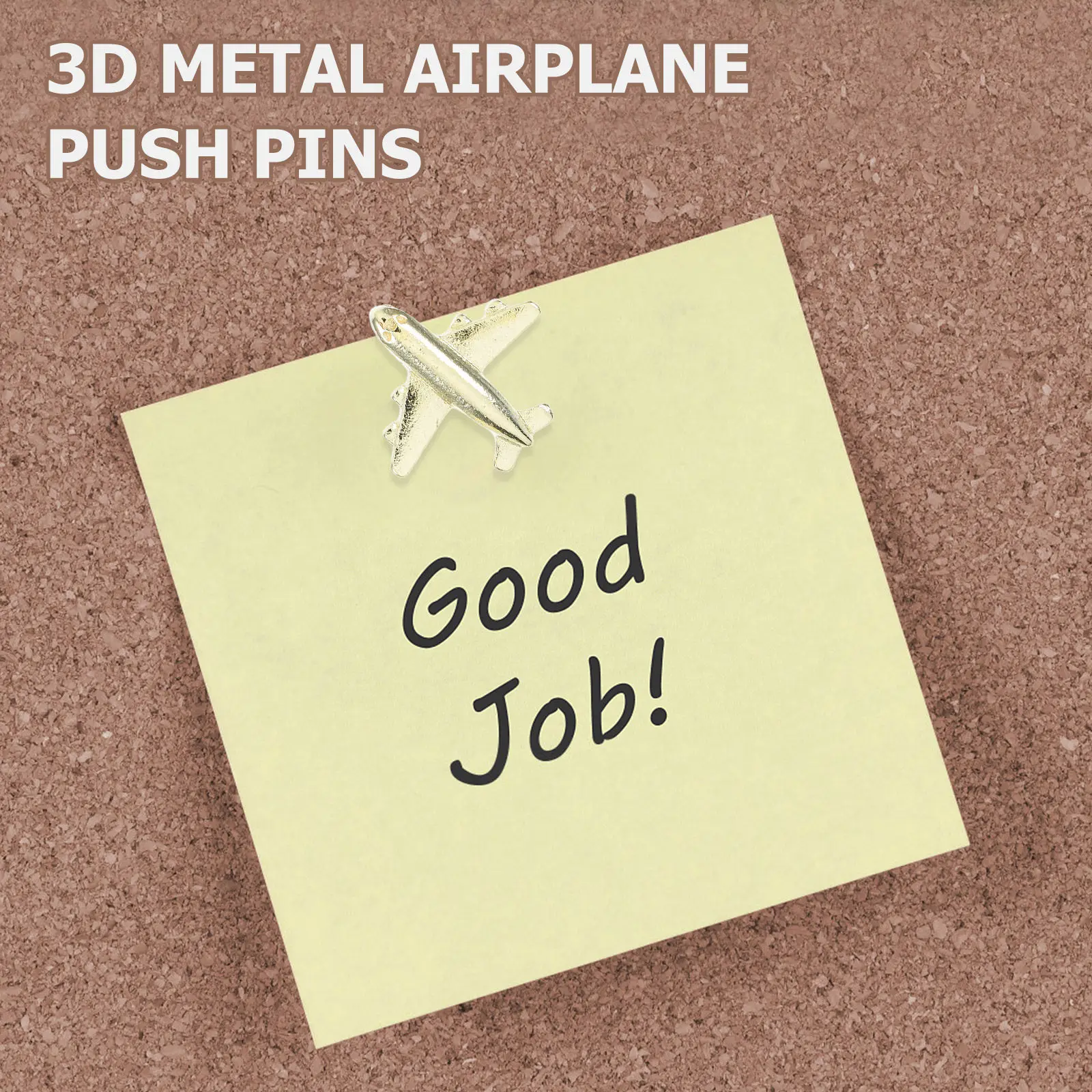 12개 세련된 비행기 모양 푸시핀 골드 3D 금속 지도핀 사진 벽걸이 여행 지도 디스플레이 사무용품 장 푸시핀