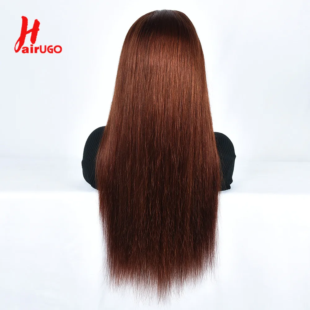 Reddish Brown 13x4 Lace Front Human Hair Wigs Auburn Color Lace Frontal Wigs For Women Straight Human Hair Wigs Preplucked 180%