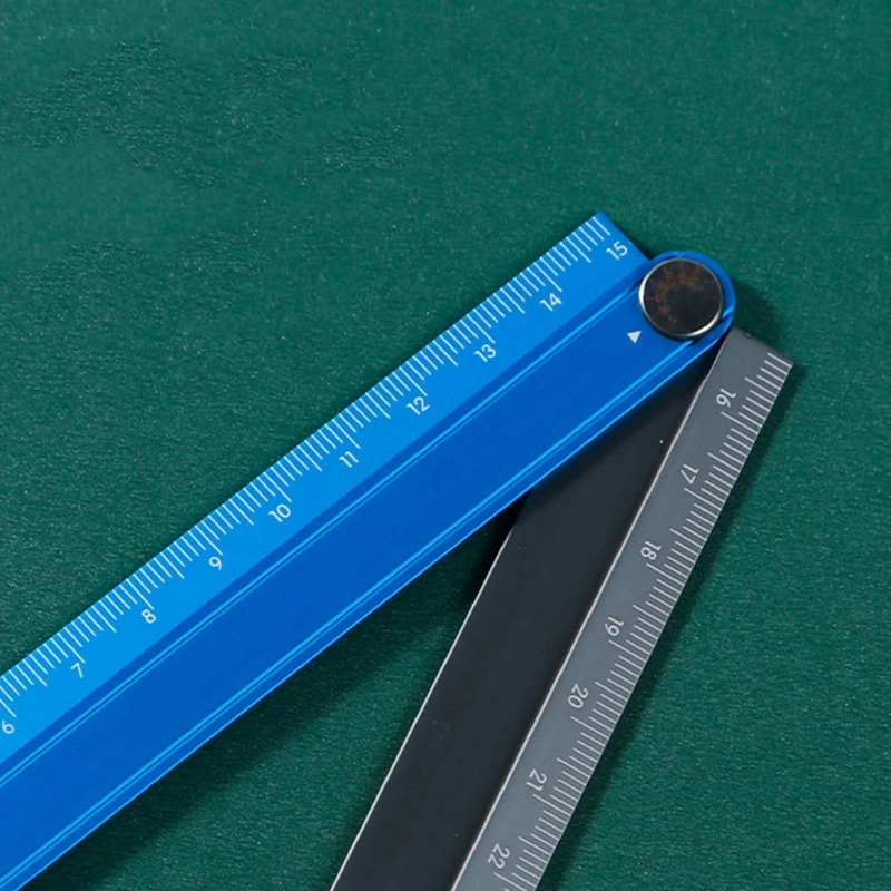 Measuring Ruler Aluminum Alloy Foldable Ruler Simple Folding Metal Stationery Rule Measuring Tool 30cm
