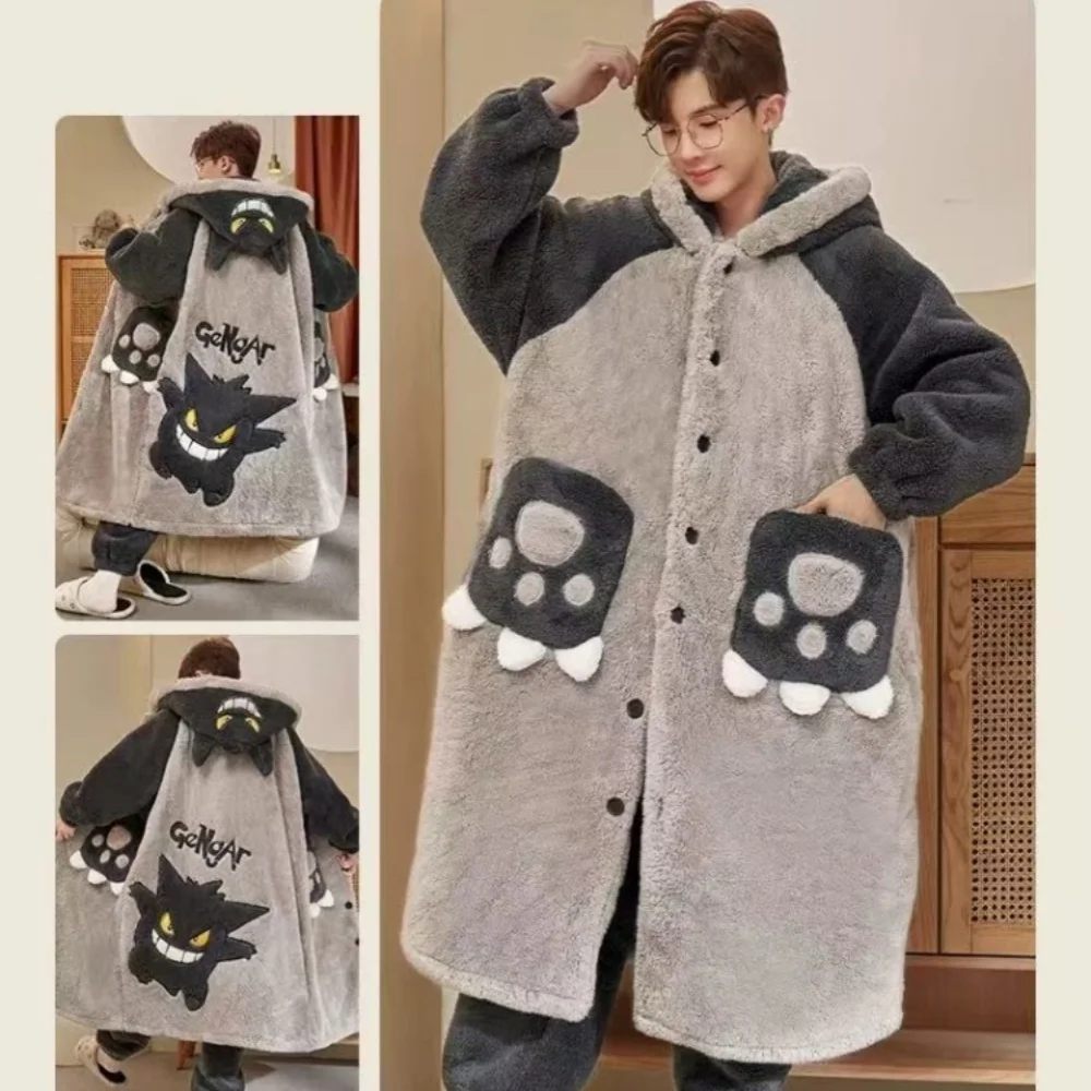 Gengar Pajamas Suit Anime Pokemon Winter Coral Fleece