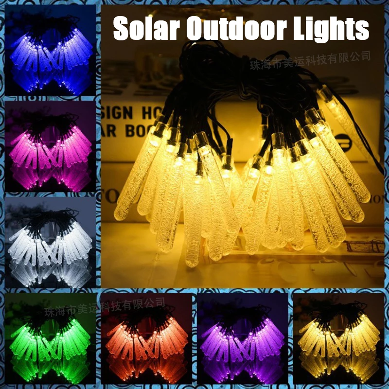 

Outdoors Bubble Bar Solar Lights LED Color Holiday Party New Gardens Landscape Decoration Courtyard Christmas Small Color Lamps