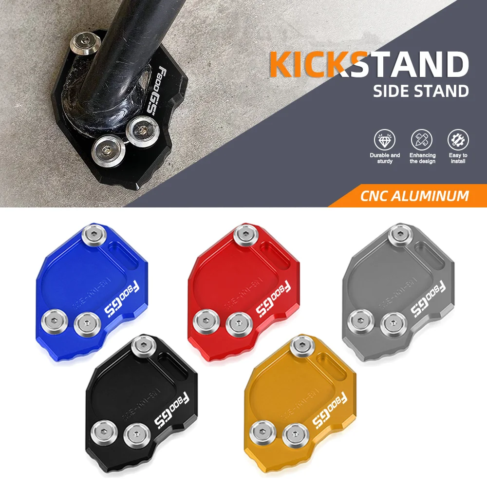 

Motorbike Accessories CNC Kickstand Side Stand Plate Pad Enlarge Extension FOR BMW F800GS F 800 GS F800 GS F 800GS 2008-2015