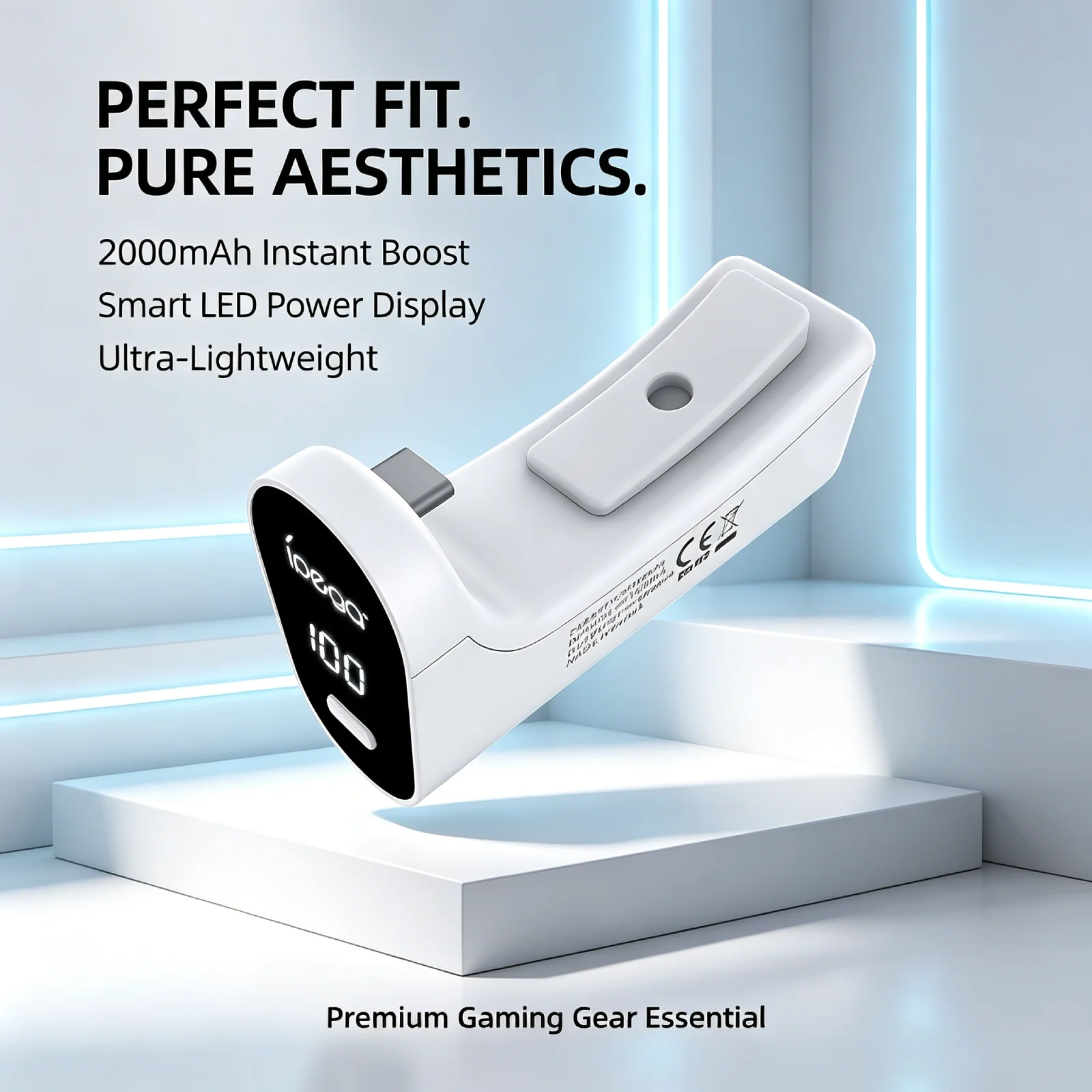 High-Capacity Type C Battery Pack with LED Display for Extended Gaming Sessions