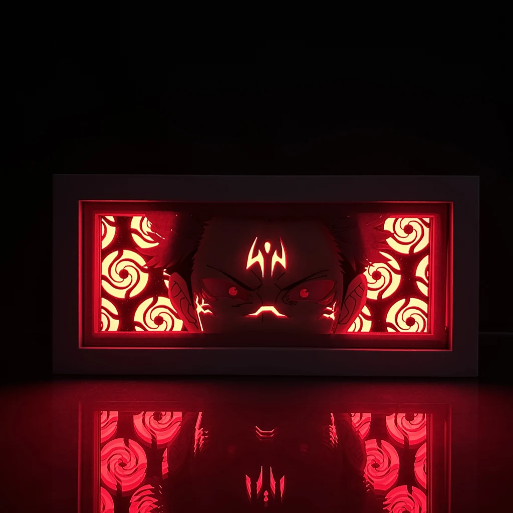 Paper Cut Shadow Box Jujutsu Kaisen Sukuna Led Light for Bedroom Desk Decor Manga Birthday Gift Table Lamps Satoru Gojo Lightbox 2
