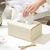Decorative tissue box，high appearance level light luxury leather tissue box used in hotels, living rooms, office, princess room 1