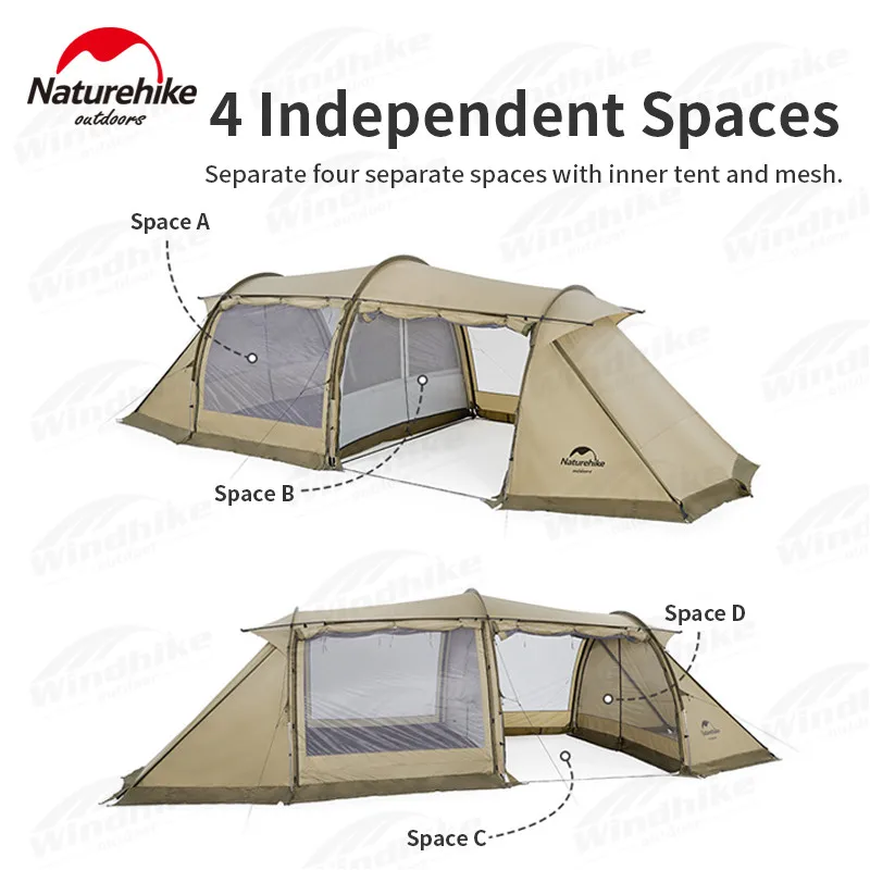 Naturehike Aries Alpha Tunnel Tent Extended Loop Travel Tent