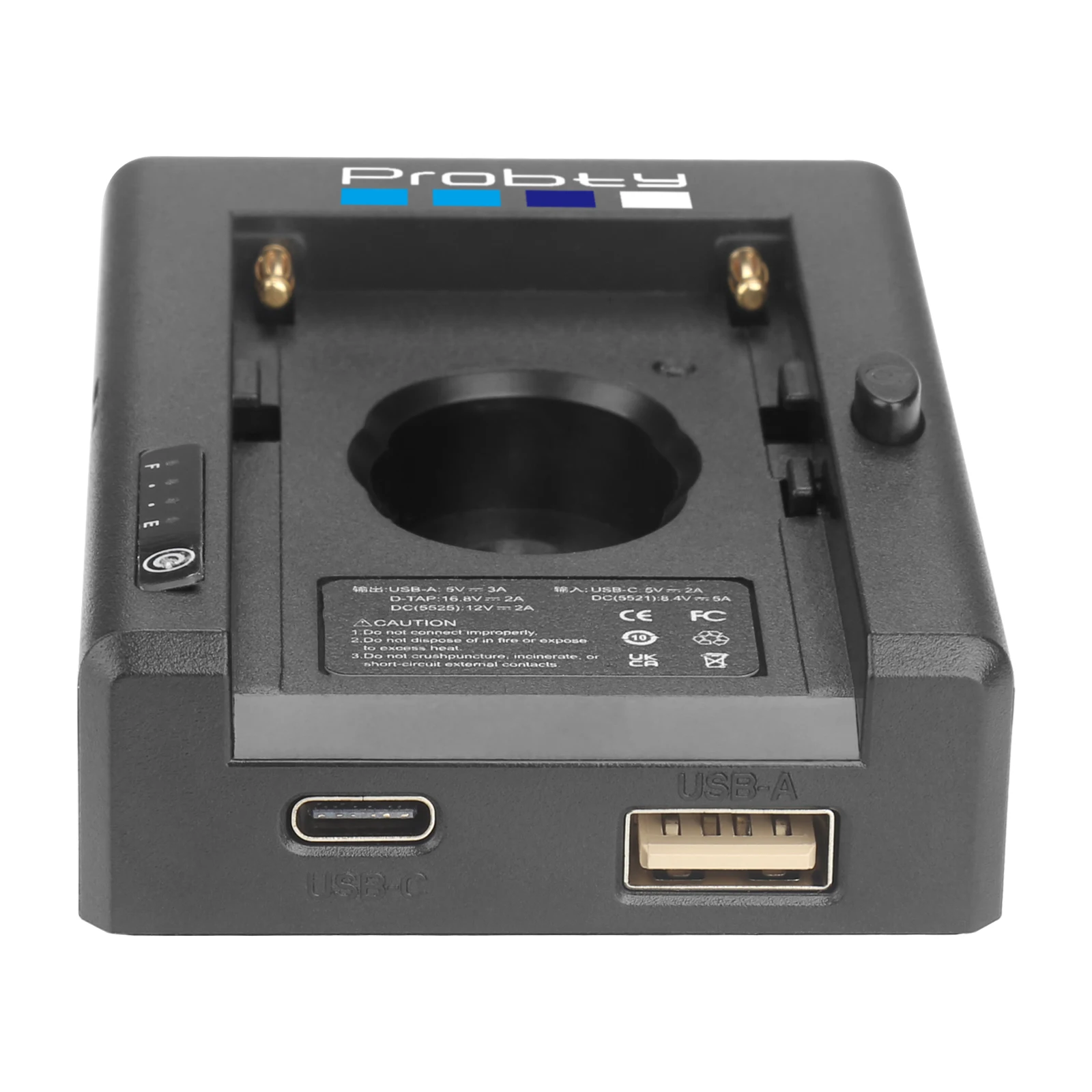 NP-F 배터리 충전기 배터리 어댑터 플레이트(DC12V DC8V USB-A 출력 콜드 슈 어댑터 1/4인치 나사 구멍 포함)