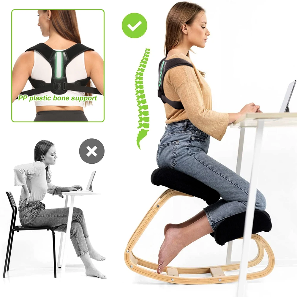 Adjustable Posture Corrector Upper Back Brace Neck Shoulder Brace Back  Support Pain Relief Belt Women Men Spine Straightener - AliExpress