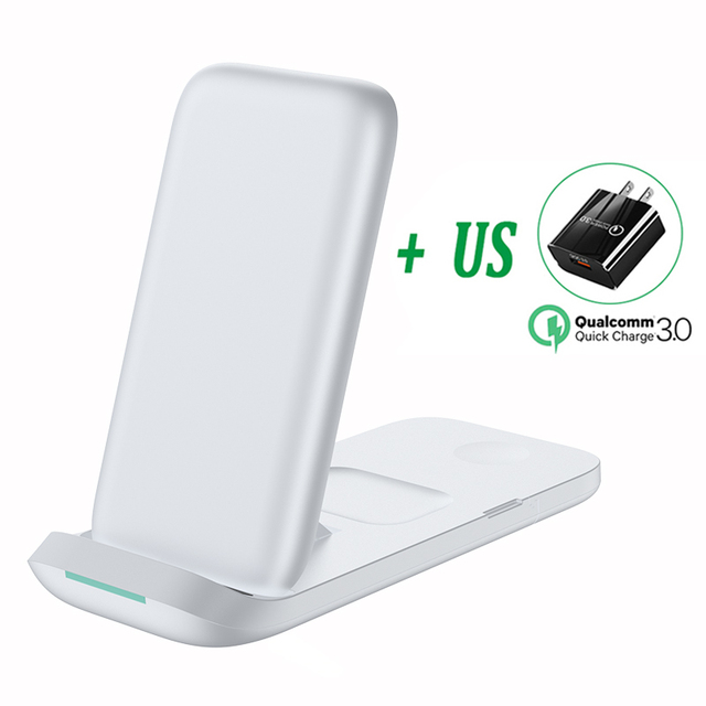 Fast Qi Wireless Charger Stand For iPhone 13 12 11 XS XR X 8 3 in 1 Charging Dock Station for Apple Watch 7 6 SE Airpods Pro