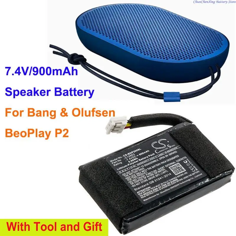 Batteria Orangeyu 900Mah C129D2 Per Bang & Olufsen Beoplay P2
