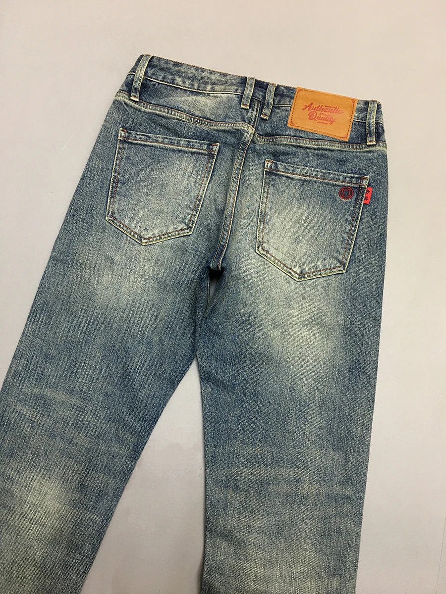 14oz American Vintage Casual Red Selvedge Washed Denim Jeans for Men High Quality Cotton Fit Straight Pants 2024 Autumn Fall 501 3