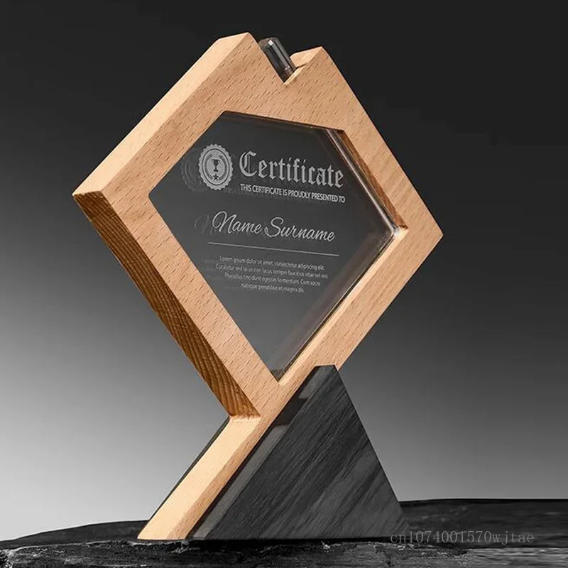 Customized Creative Inkstone Crystal Trophy Honor Medal Premium Company Excellent Employee Souvenir, Reward Home Decoration, 1Pc