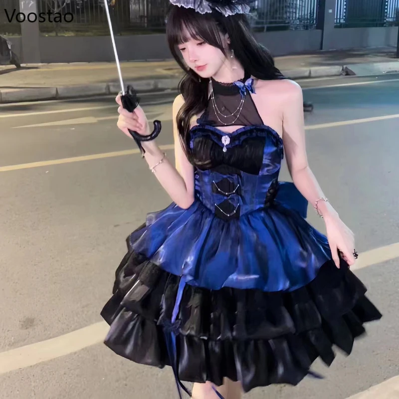 ゴシックレース✿ ロリータミニドレス　プリンセススリーブ♥パーティーにも ヴィンテージビクトリア朝のロリータプリンセスミニドレス女性